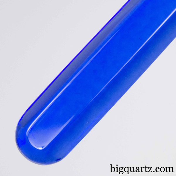 Siberian Blue Quartz Crystal Wand, 3.8 inches long (Lab-grown in