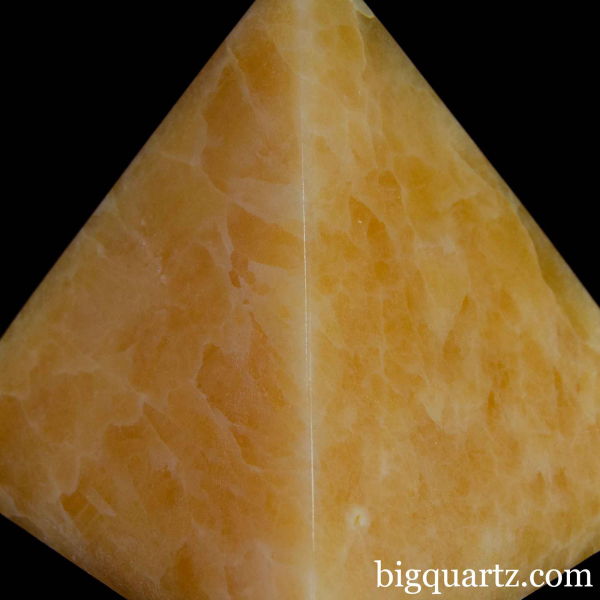 Triangular Pyramid Calcite Orange Calcite Pyramid - 2.5 Pounds (Mexico #F0389) Sculpture Crystal