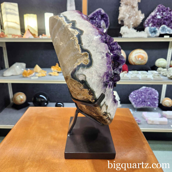 Amethyst Crystal Cluster, 49 Pounds (#J0044 Uruguay) with stand