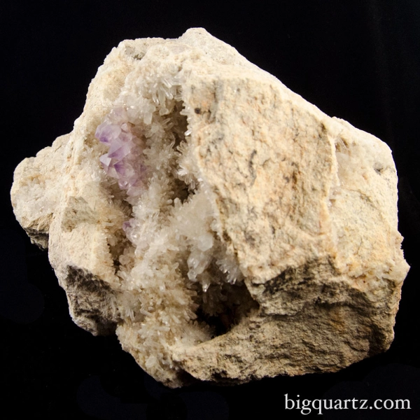 Large Specimen of Amethyst and Quartz Crystals on Matrix