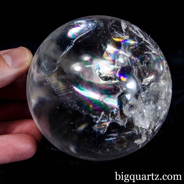 Clear Quartz Crystal Sphere, 1.3 pounds (Brazil #G0014) 3 inches
