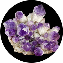 Large purple amethyst crystal cluster from Bolivia
